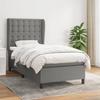 VidaXL Divan Bed with Mattress Dark Grey 100x200cm Fabric - Model 3128262