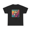 Unisex Adult T Shirt 80s Style Bulldog Rock Climber Art