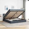 VidaXL Ottoman Bed Frame with Mattress Dark Grey 200x200 Cm Velvet 3311940