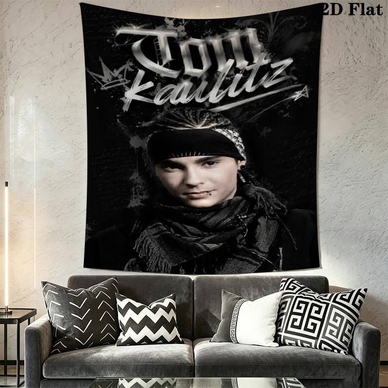 Tom Kaulitz Wall Tapestry Aesthetic Wall Hanging Printed Fabric Blanket Decorative Tapestries for Bedroom Living Room Home Decor