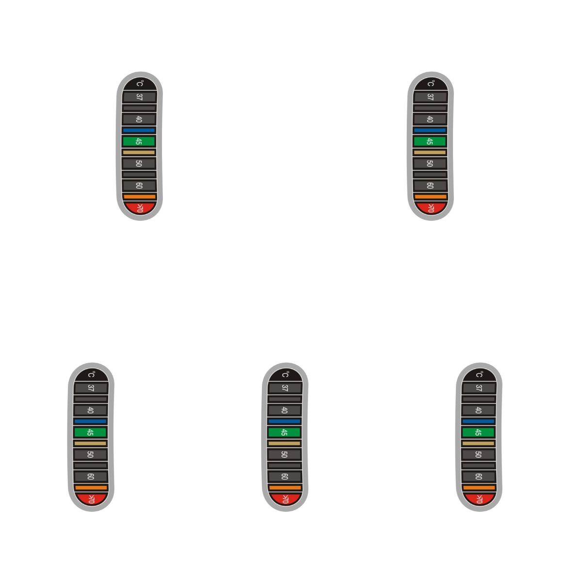 

5pc 37-70℃ Cup Kettle Liquid Temperature Tester Milk Water Coffee Food Thermometer Discoloration Sticker Home Kitchen Temp check