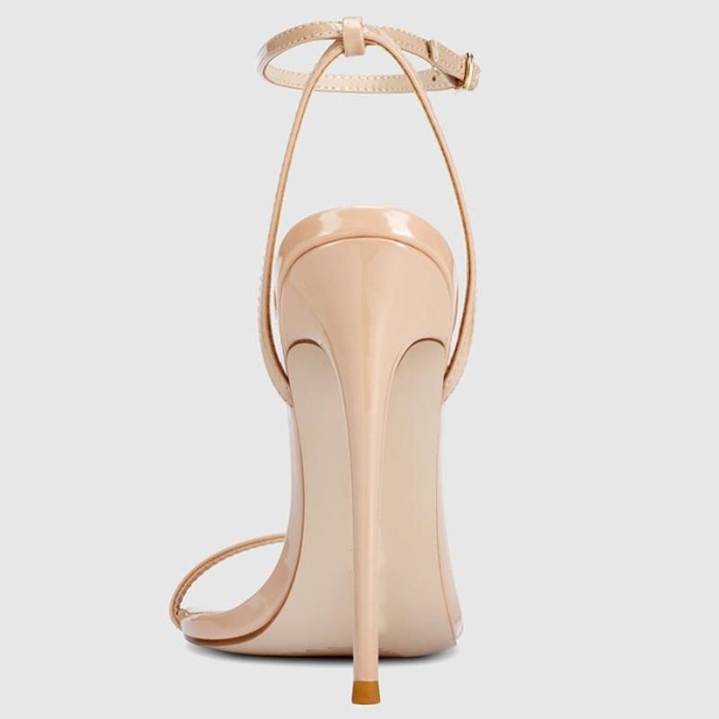 Sexy Women's Sandals Summer Shoes 2025 Ankle Strap Stiletto High Heels Green Nude Black Wedding Dance Dress Shoes Big Size 45