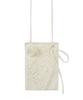 Illigo Fleur Diamond Knit Crossbody Bag White