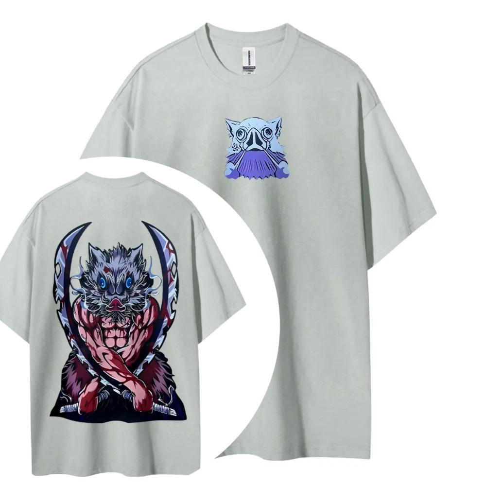 Demon Slayer Printed Short Sleeve Casual Summer Wear Mens Comfortable Clothing Mens Clothing Short Sleeve Half Sleeve Top