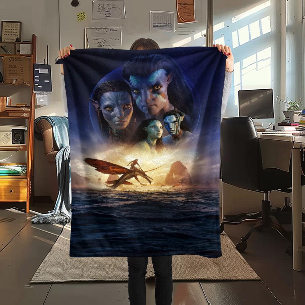 1 Stück Avatar-Print Flanelldecke, Hohe Qualität, Bequem für alle Jahreszeiten, Heimdekoration, Wärme und Komfort, Perfekt für Weihnachtsgeschenke