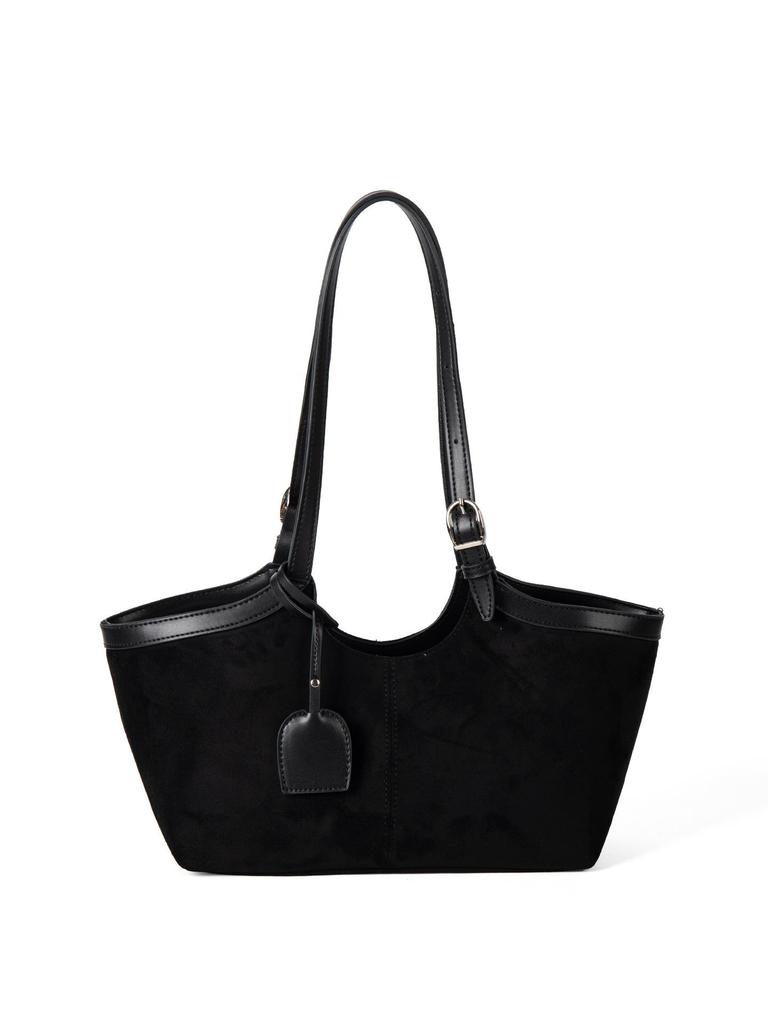 New Suede Tote Bag for Women, Large Capacity, Niche, High-end, Versatile Shoulder Bag, Retro Style