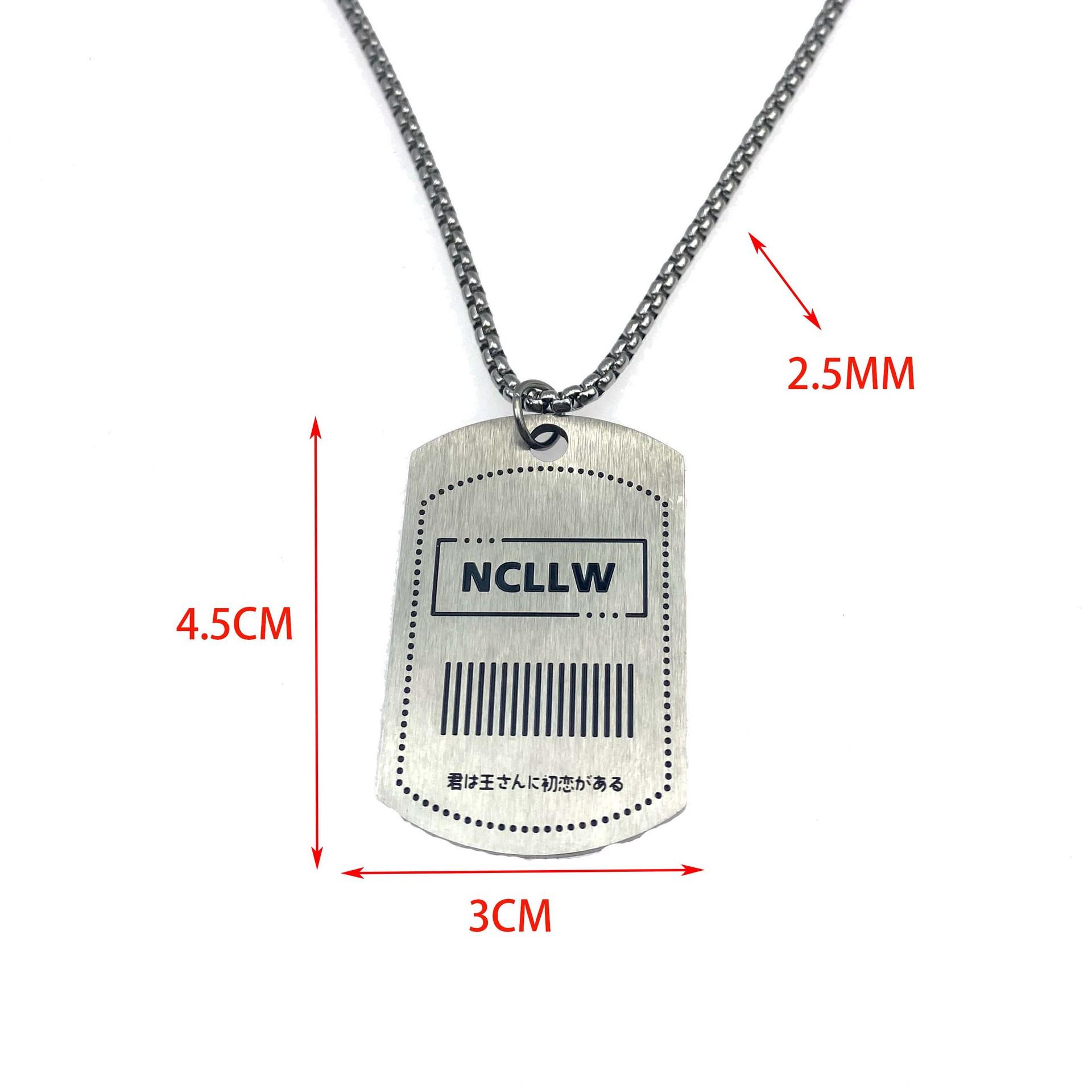 

Ожерелье из титановой стали, кулон в стиле хип-хоп, английская марка, ретро-подвеска, ювелирное изделие из сплава, ожерелье из нержавеющей стали