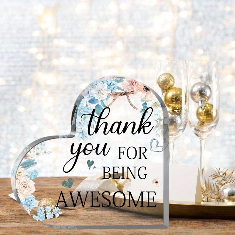 Thank You Heart Keepsake - Inspirational Office Gift for Coworkers & Teachers