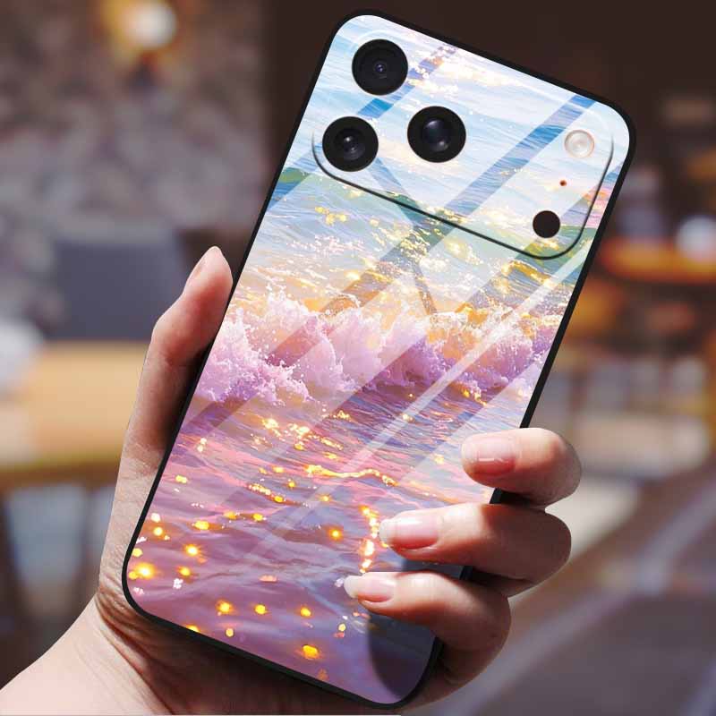 Gradient Phone Case for iphone 17  pro max iphone17 Air Tempered Glass Hard Back Cover for Apple iphone17pro Candy Color Pattern