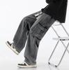 Toamnă bărbați blugi cargo baggy american High Street Y2K salopete de buzunar Fashion Streetwear pantaloni vintage cu picioare largi
