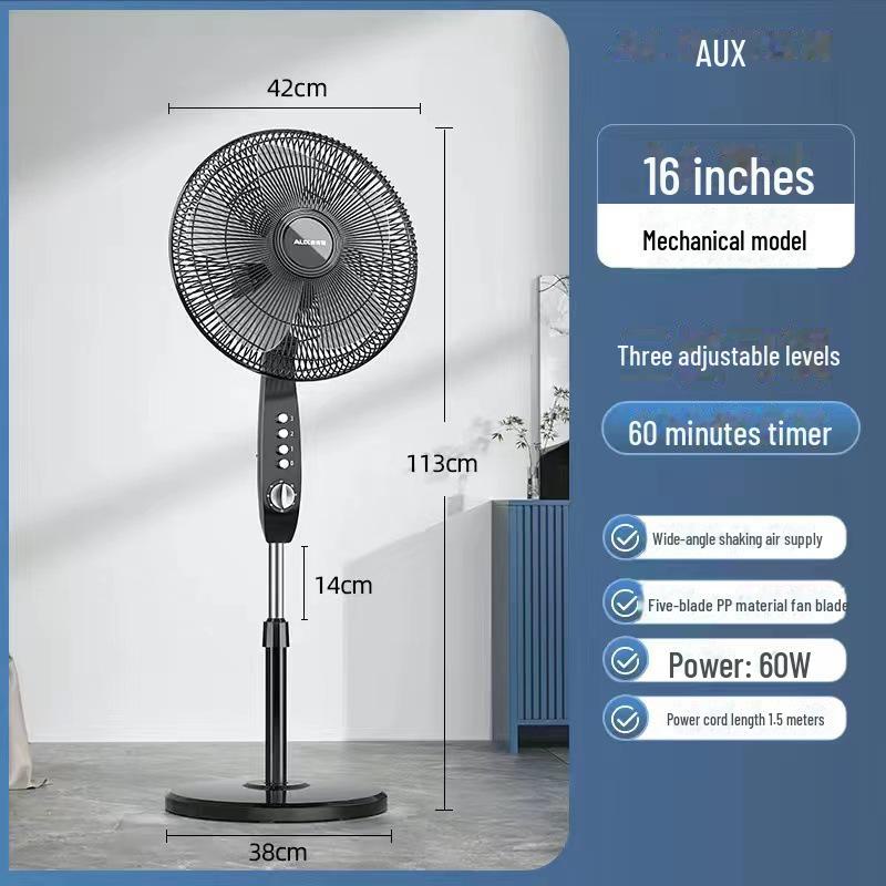 Remote Controlled Quiet Oscillating Floor Fan for Home or Office