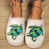Fashion Kidmi Women Slippers Non-slip Warmed Plush Slippers New Autumn and Winter Slippers Cartoon Turtle Floor Cotton Slippers for Home
