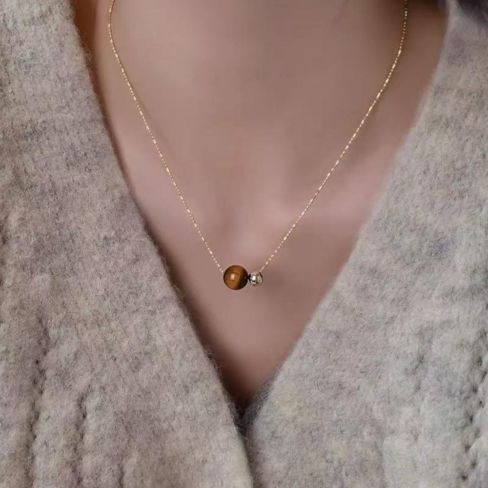 Shijia Pearl Necklace Women's Niche Light Luxury Design High-end Temperament Collarbone Chain Neck Chain Sweater Chain Bead Chain