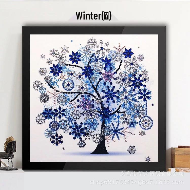 5D Special Shape Diamond Painting DIY Four Seasons Money Tree Wall Art