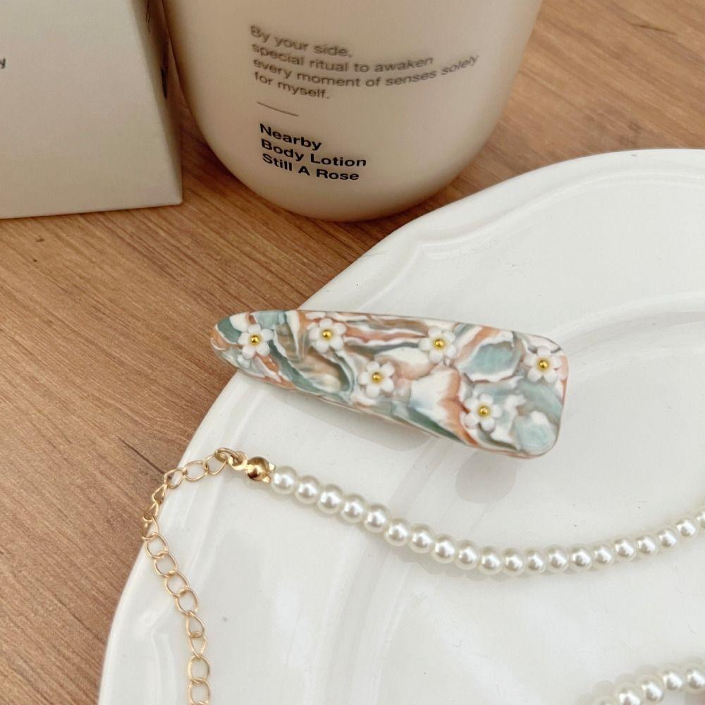 Colorful Sweet Barrettes Vintage Cute Duckbill Clip Fashion Flower Hair Clip Headdress