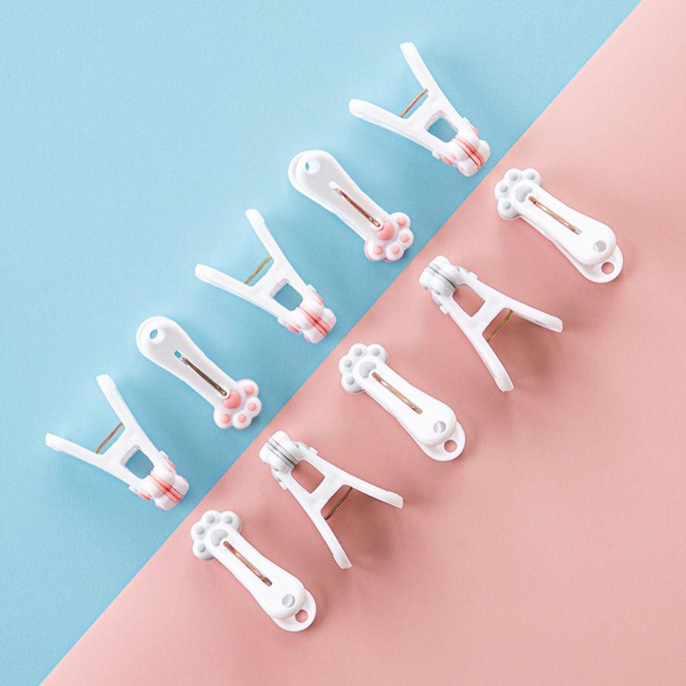 Kawaii Cat Claw Clothespin Windproof Food Bag Clip Portable Clothes Pegs Bedroom