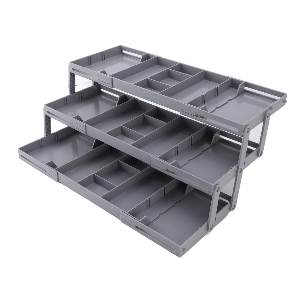 Drawer Organizer Single Row Expandable Folding Jewelry Organizer Tray Earring Storage Display Case for Office Bathroom Kitchen