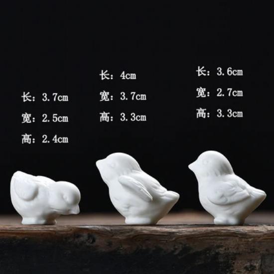 Cute Pure White Porcelain Chicken Figurines  Cute Animal Statue  Home Decoration  Bonsai Micro Landscape  Small Ornaments