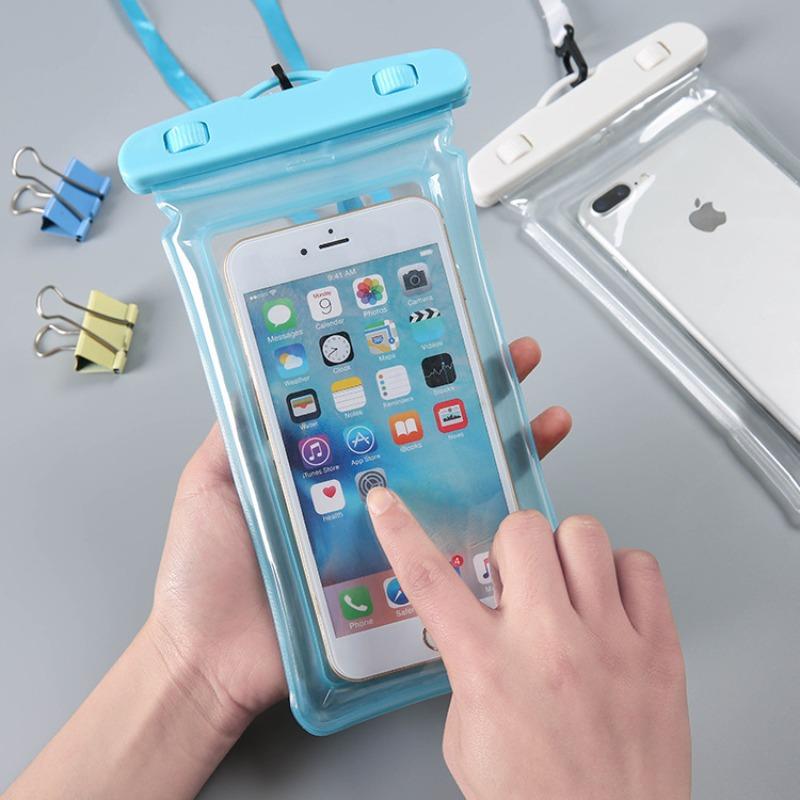 Mobile Phone Waterproof Bag, Travel Touch Screen Waterproof Case with Lanyard, Swimming Sealed Bag