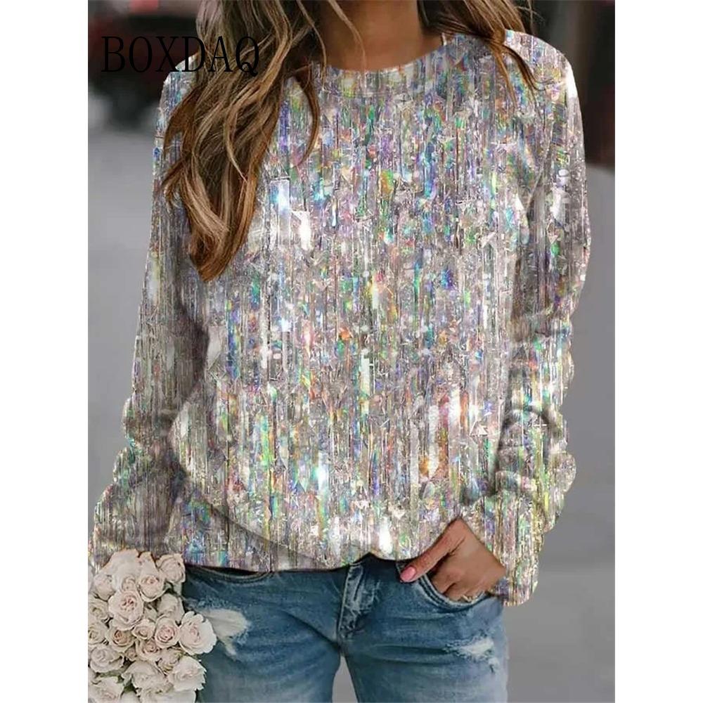 Women's long sleeved retro flower 3D printed sports long sleeved shirt