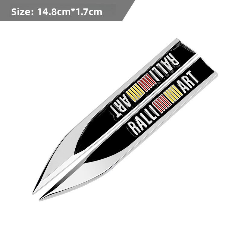 Auto Metall Klinge Styling Seitenkotflügel Logo Aufkleber für Mitsubishi Outlander Lancer ASX Eclipse Pajero Delica Triton Attrage Mirage
