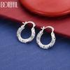 925 Sterling Silver Openwork Filigree Oval Earrings - Fine Evening Jewelry