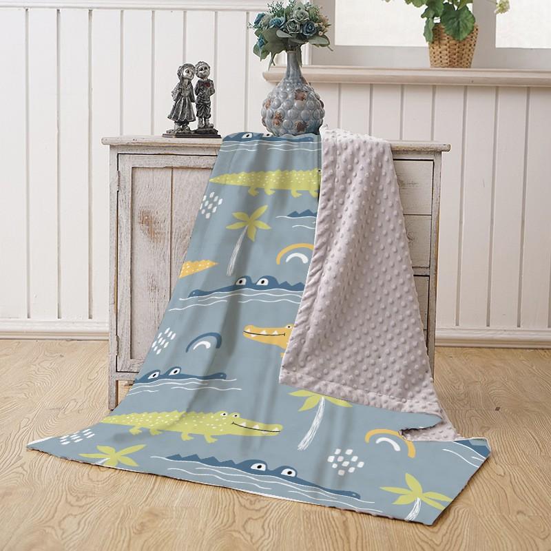 Soft Double-Layer Baby Blanket A-Grade Digital Print Cotton Feel Toddler Comfort Infants 1-3 Years