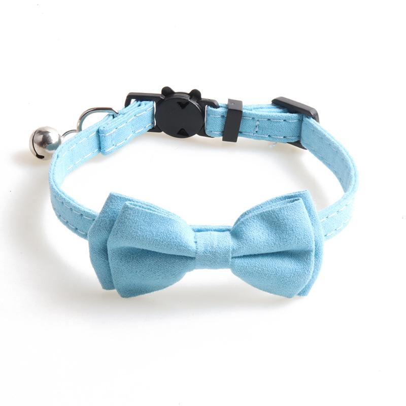 New Pet Dog Collar Solid Color Macaron Suede with Bow for Cats and Dogs  Dog Accessories for Small Dogs Dog Harness Dogs Leash