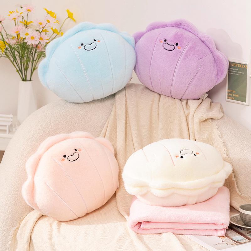 Cartoon Shell Pillow Blanket Plush Toy Shell Doll Office Nap Blanket Girl Soothing Ragdoll