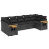 VidaXL Salon de Jardin avec Coussins 7 pcs, Canapés de Terrasse, Ensemble de Meubles de Patio, Mobilier d'Extérieur, Noir 3227105