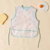 HappyFlute New One Piece With Pocket Waterproof Cartoon Printing Sleeveless Hook&Loop Design Multifunction Use Baby Bib