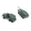 4Pcs/Set 1/144 Soviet Bm21 Hail Rocket Launcher Italy Centaur B1 Tank 4D Steel Ball Military Model Sliding Toy