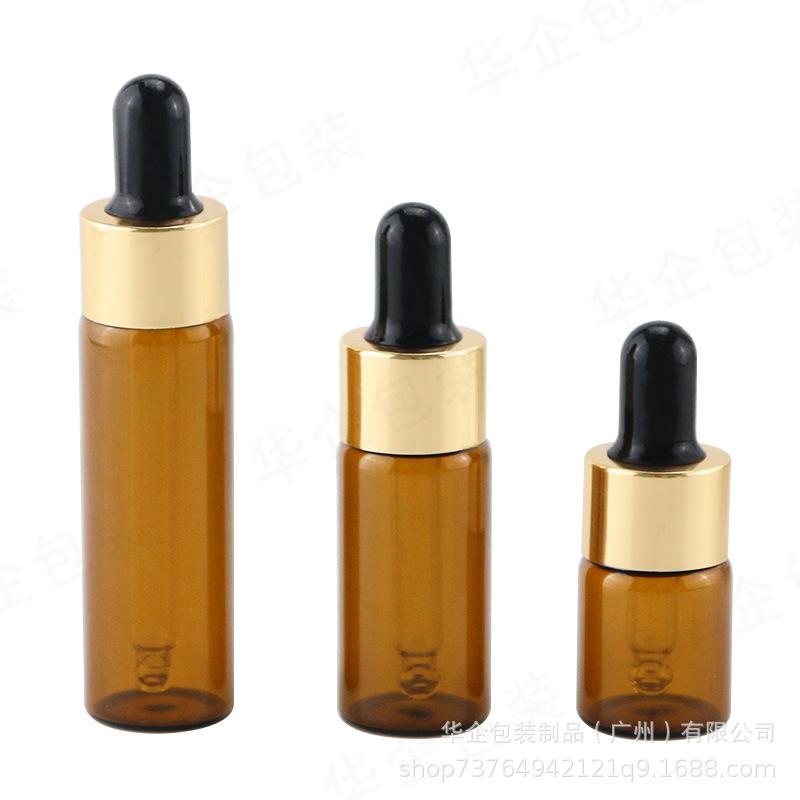 Brown Glass Dropper Bottles: 5ml, 10ml, 15ml - Ideal for Essential Oils, Serums, Toners, Perfumes