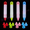 Silicone World Silicone Mounted Pen with 4 Heads Set Cream Pen Chocolate Biscuit Dessert Decoration Writing Pen Baking Tools