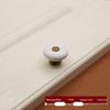 European Zinc Alloy Ceramic Handle: Modern Black & White Cabinet and Wardrobe Pull