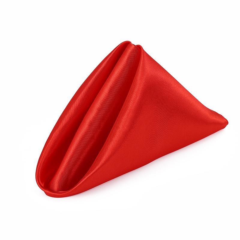 High-Density Satin Napkin – Wedding Style Solid Color Overlock Placemat Tablecloth with Flower Design.