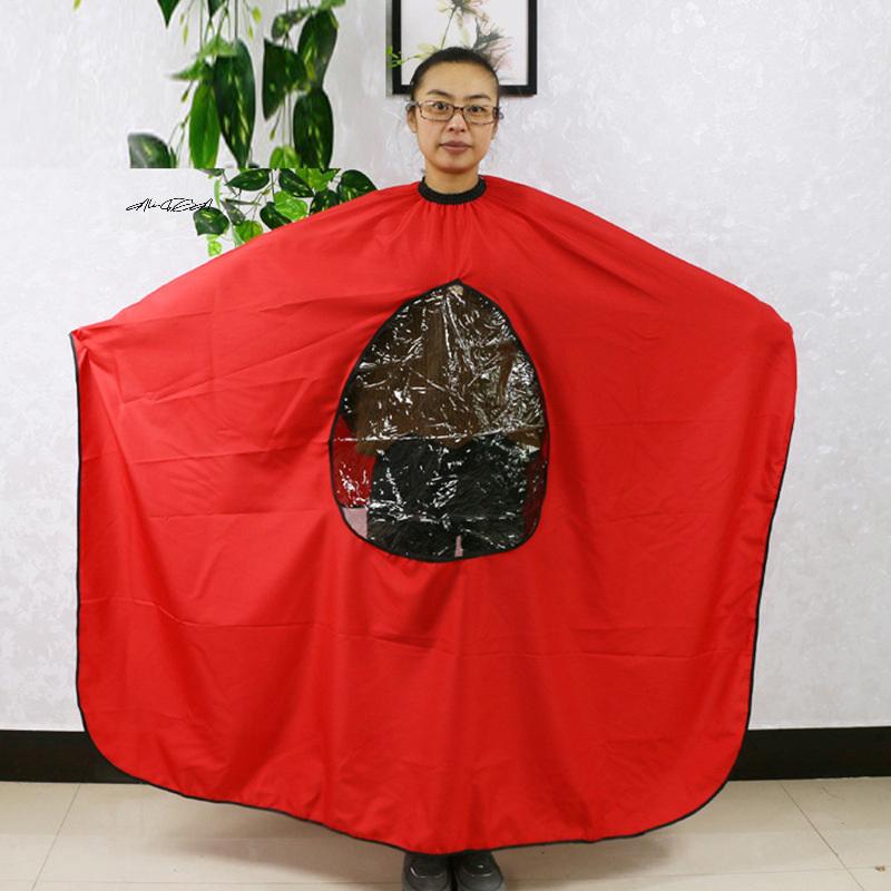 Transparent Viewing Window Salon Hairdressing Cape Barber Apron Haircut Cloak Shave Apron Barber Shop Hairdressing Tool