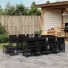 VidaXL 13-piece Garden Dining Set Black Cushions Braided Resin 3211699