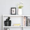 Wooden Cube Bookcase, 2 Tier Open Storage Shelving Unit with 4 Compartments, Freestanding Display Bookshelf for Home Office Living Room Furniture