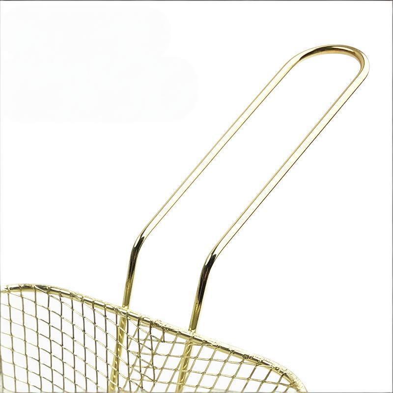 Pommes Frites Korb Tragbar Edelstahl Pommes Mini Frittierkorb Sieb Fritteuse Küche Kochkorb Sieb Zubehör