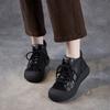 Fashion 2025 Autumn and Winter New 4cm Handmade Genuine Leather Women's Shoes Retro Flat Versatile Soft Cowhide Lace Up Short Boots