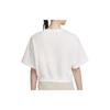 Nike T-shirt Casual Sportiva a Manica Corta con Spalle Cadenti, Scollo Rotondo, Vita Alta, Tinta Unita, Larga, Traspirante, da Donna, Colore Bianco Vela HF6176133