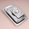 [ZYAS]Stainless Steel 1/9 1/6 1/4 1/3 1/2 1/1 Food Pan Lid Steam Table Pan Covers Notched Lids With Handle Lock Heat