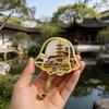 Humble and Lingering Garden Scenic Enamel Metal Magnet - Cultural Souvenir
