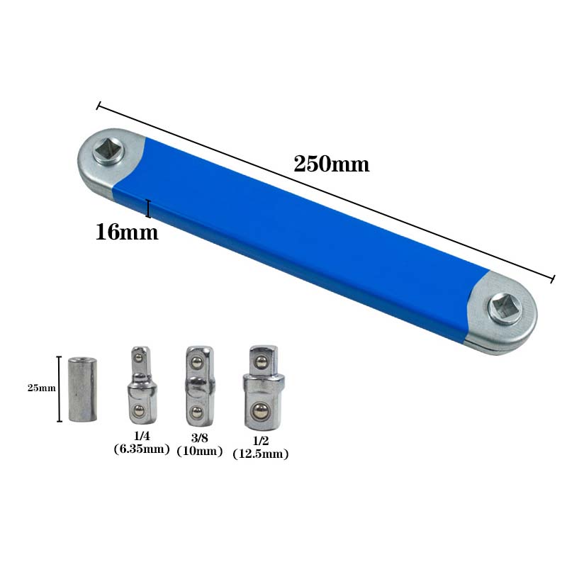 

Compact Offset Extension Wrench 4 Adapter Dual Purpose Impact Socket Ratchet For Automotive Narrow-slit Disassembling Hand Tool 4-Inch