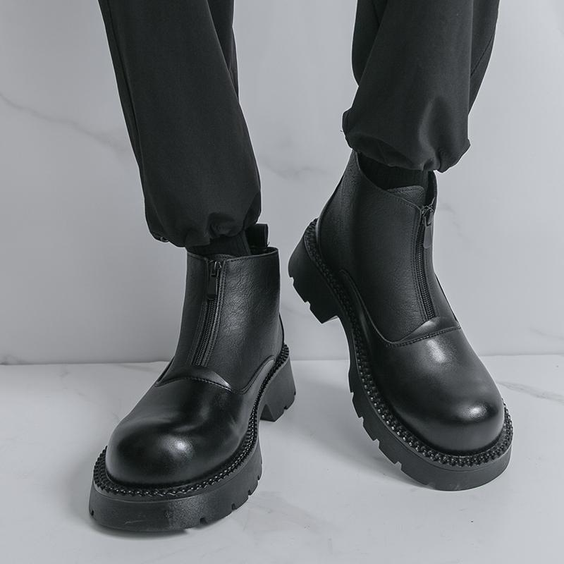 Fashion 38-46 Casual men's boots Designer Fashion Style Leisure Trend Party Outdoor street Warm autumn winter High top leather shoes