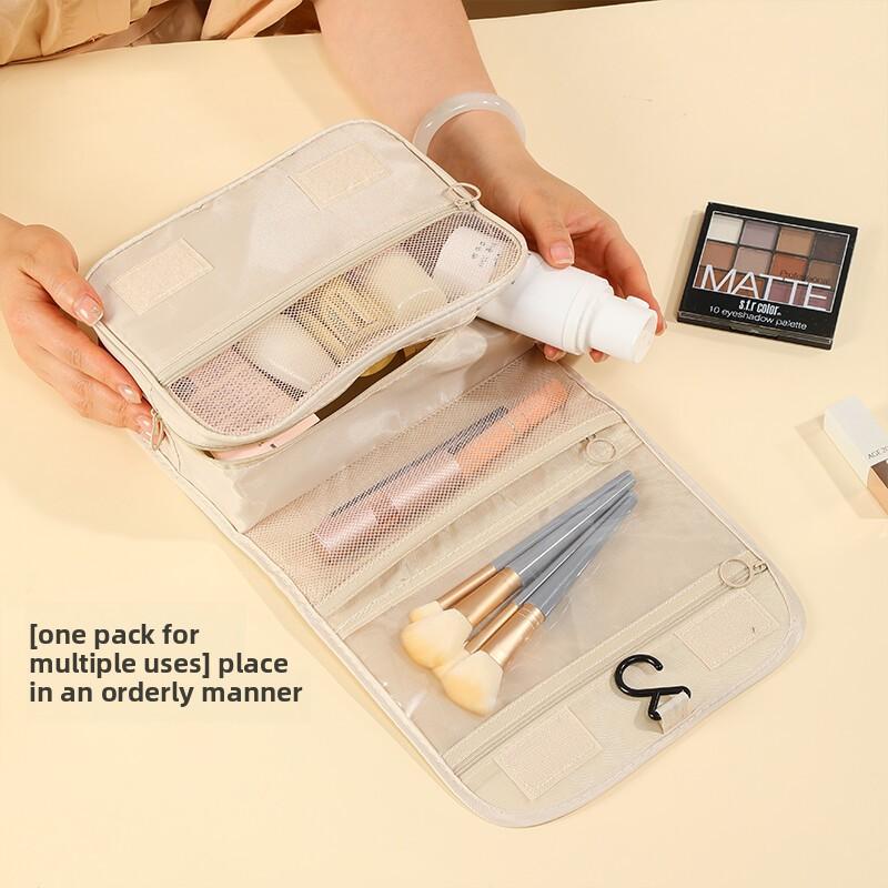 Travel Hook Toiletry Bag Portable Wash Bag, Large Capacity High-Yield Makeup Pouch, Multifunctional Cosmetic Bag for Travel