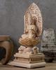 Seated Manjusri Bodhisattva Wooden Statue, 22.5cm (cypress Wood) - Guardian Deity of the Chinese Zodiac, for Those Born In the Year of the Rabbit