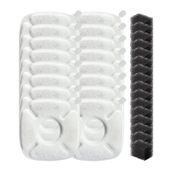 Cat Water Fountain Replacement Filter 3 Layer Filtration System with Sponges for 67oz 95oz 135oz Automatic Cat Water Dispenser