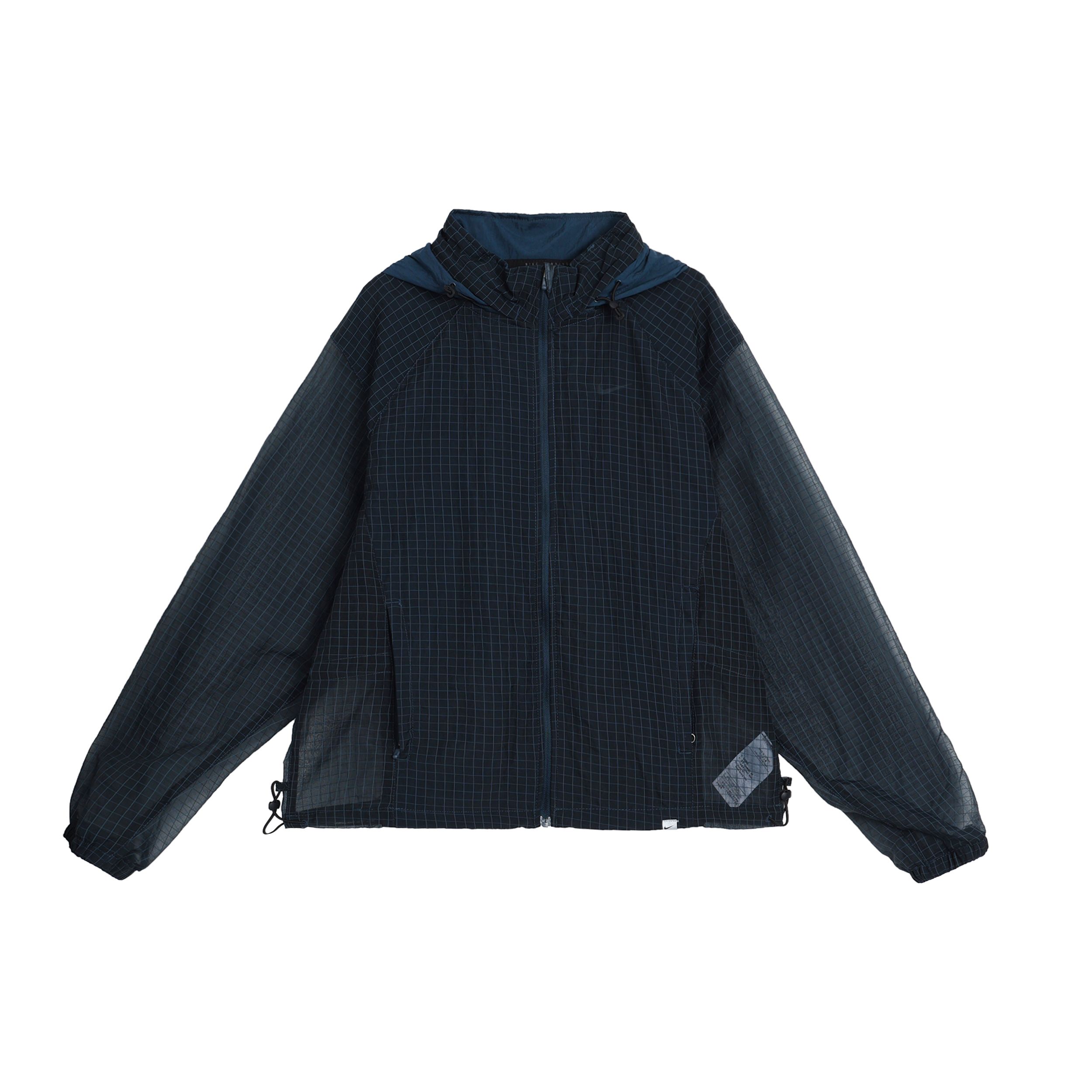 

Nike Беговая куртка с капюшоном на молнии, легкая, дышащая, быстросохнущая, для женщин, цвет темно-синий, FV6404478 L